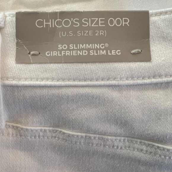 NWT Chico's White Flat Front Bermuda Shorts Cotton Blend Walking Sz 00- 2R - Picture 8 of 16